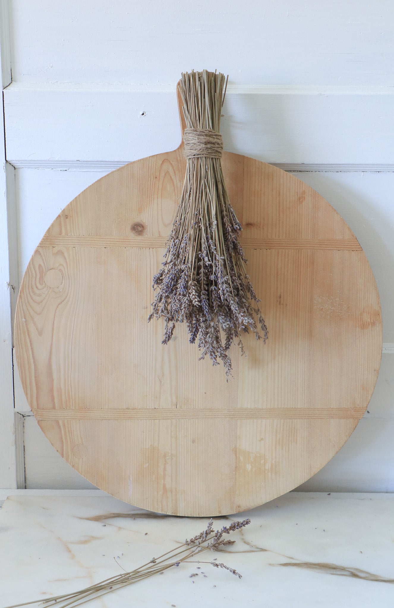 Vintage French Round Breadboard