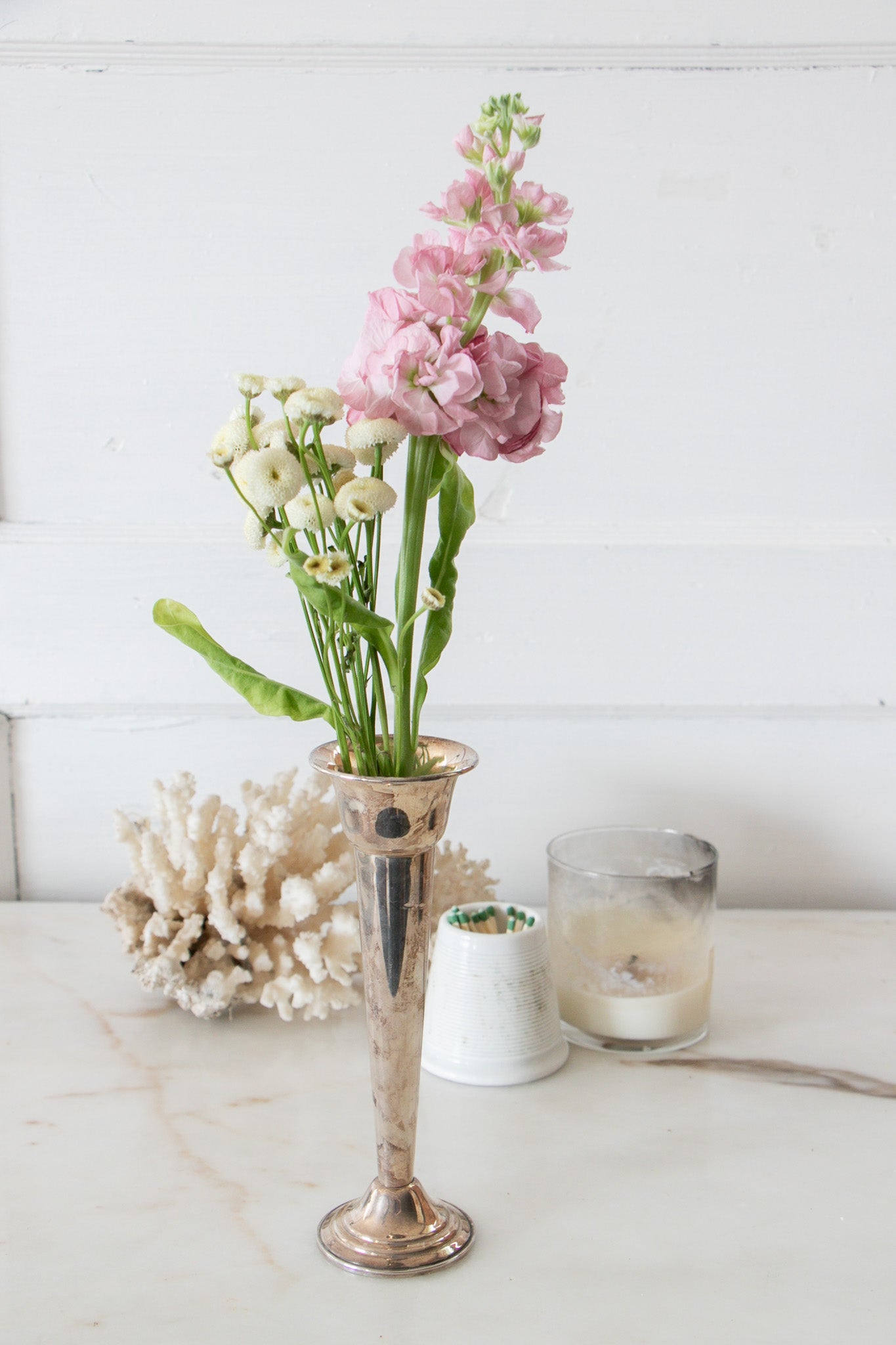 Vintage Silver Plated Trumpet Vase