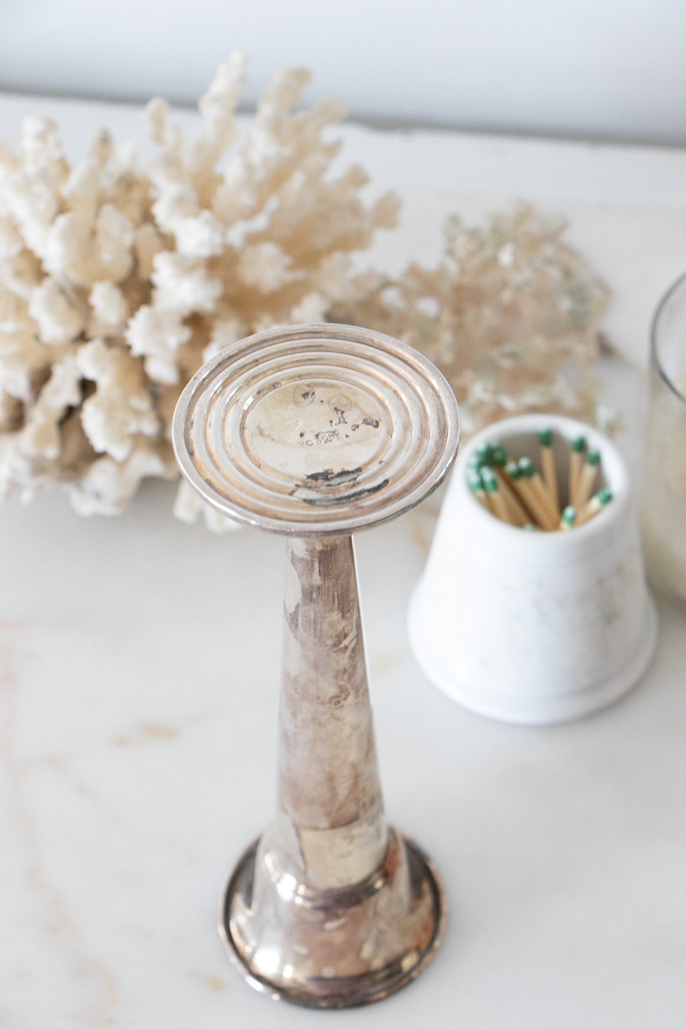 Vintage Silver Plated Trumpet Vase