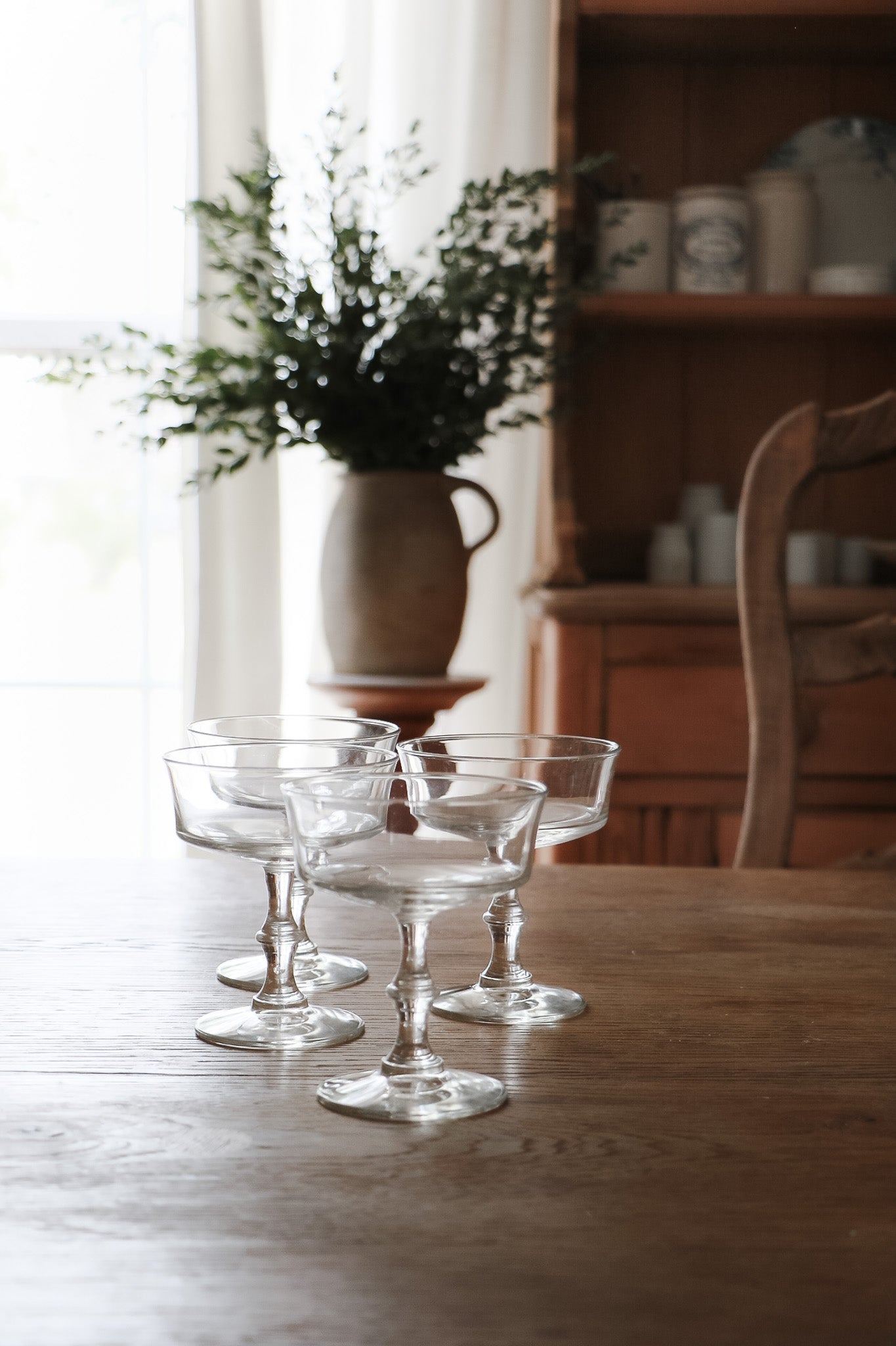 Set of 10 Vintage Champagne Coupe Glasses