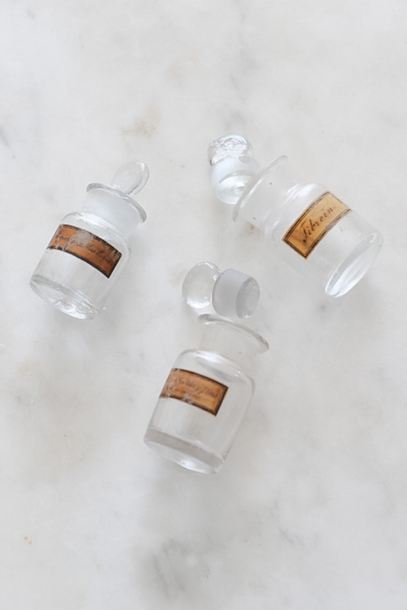 Antique European Apothecary Glass Bottles