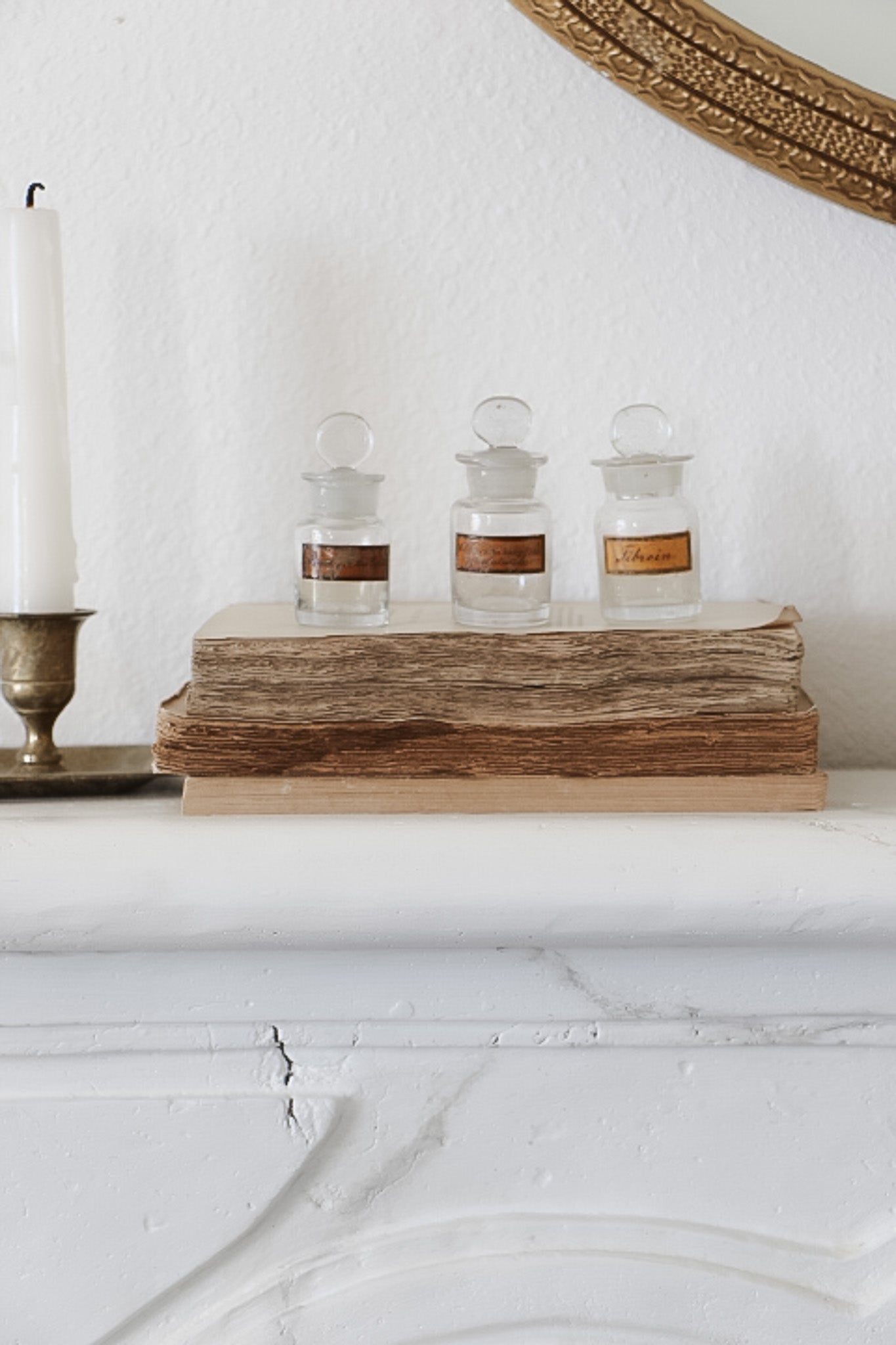 Antique European Apothecary Glass Bottles