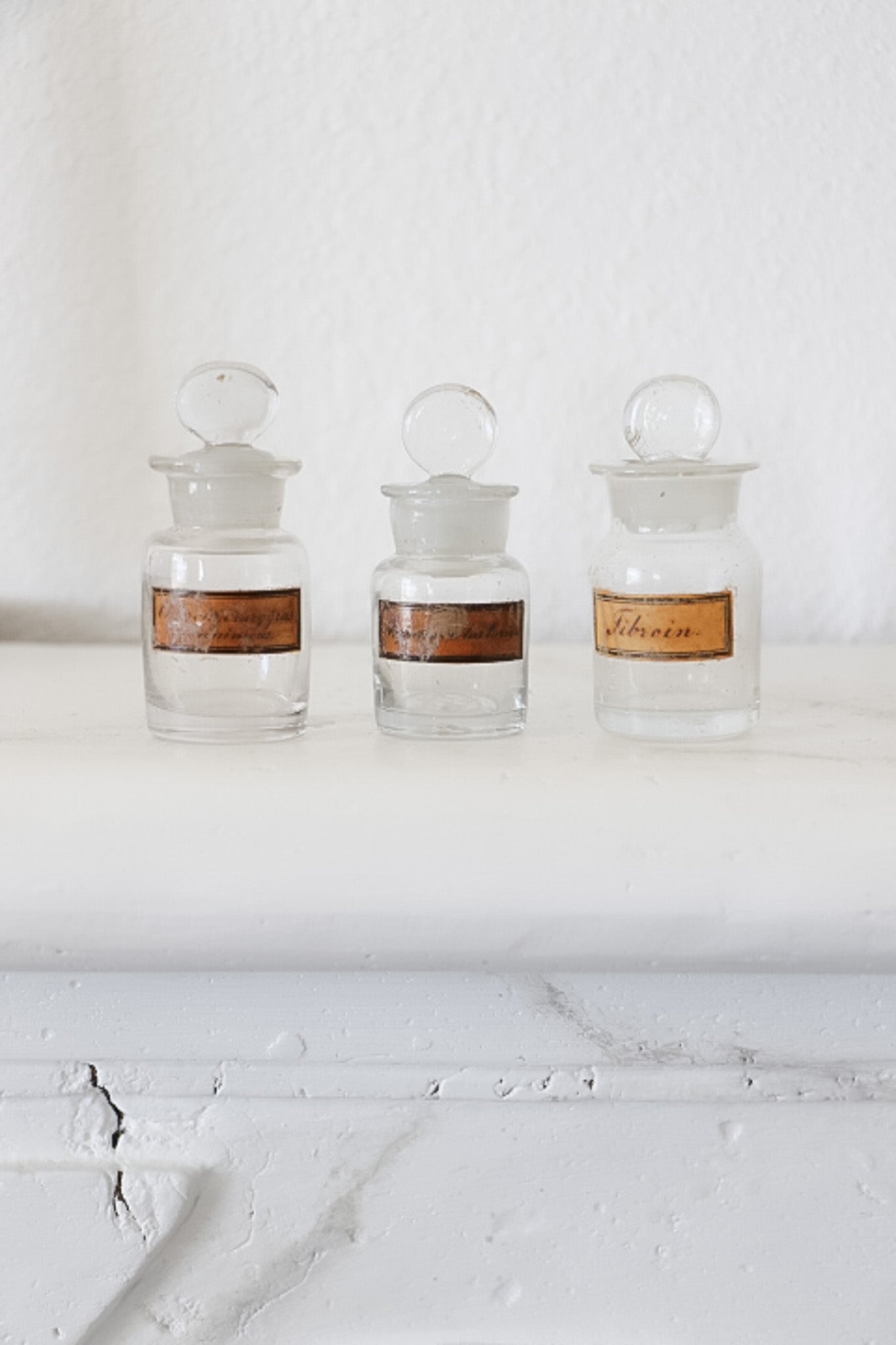 Antique European Apothecary Glass Bottles