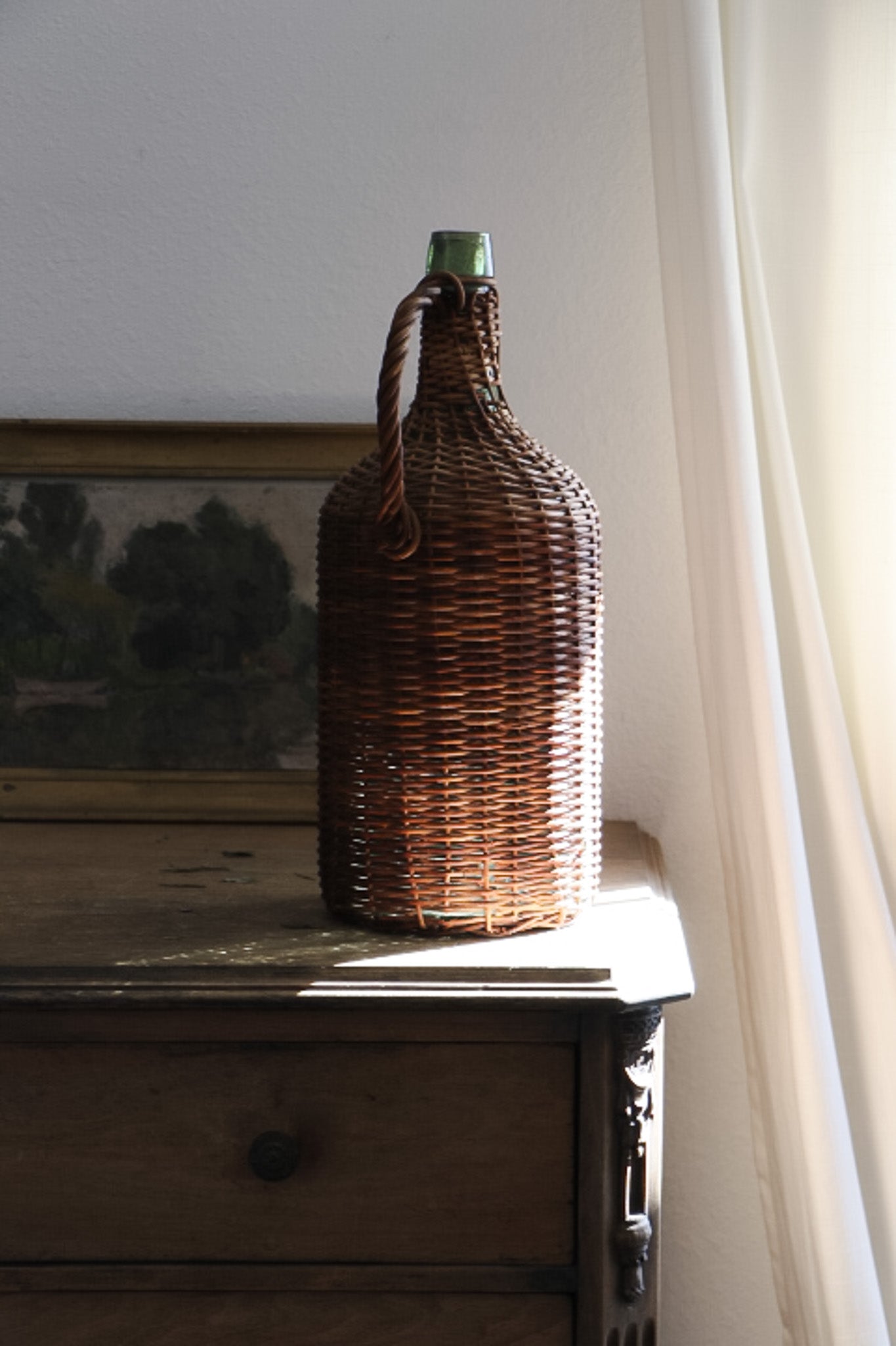 Vintage Wicker Jug