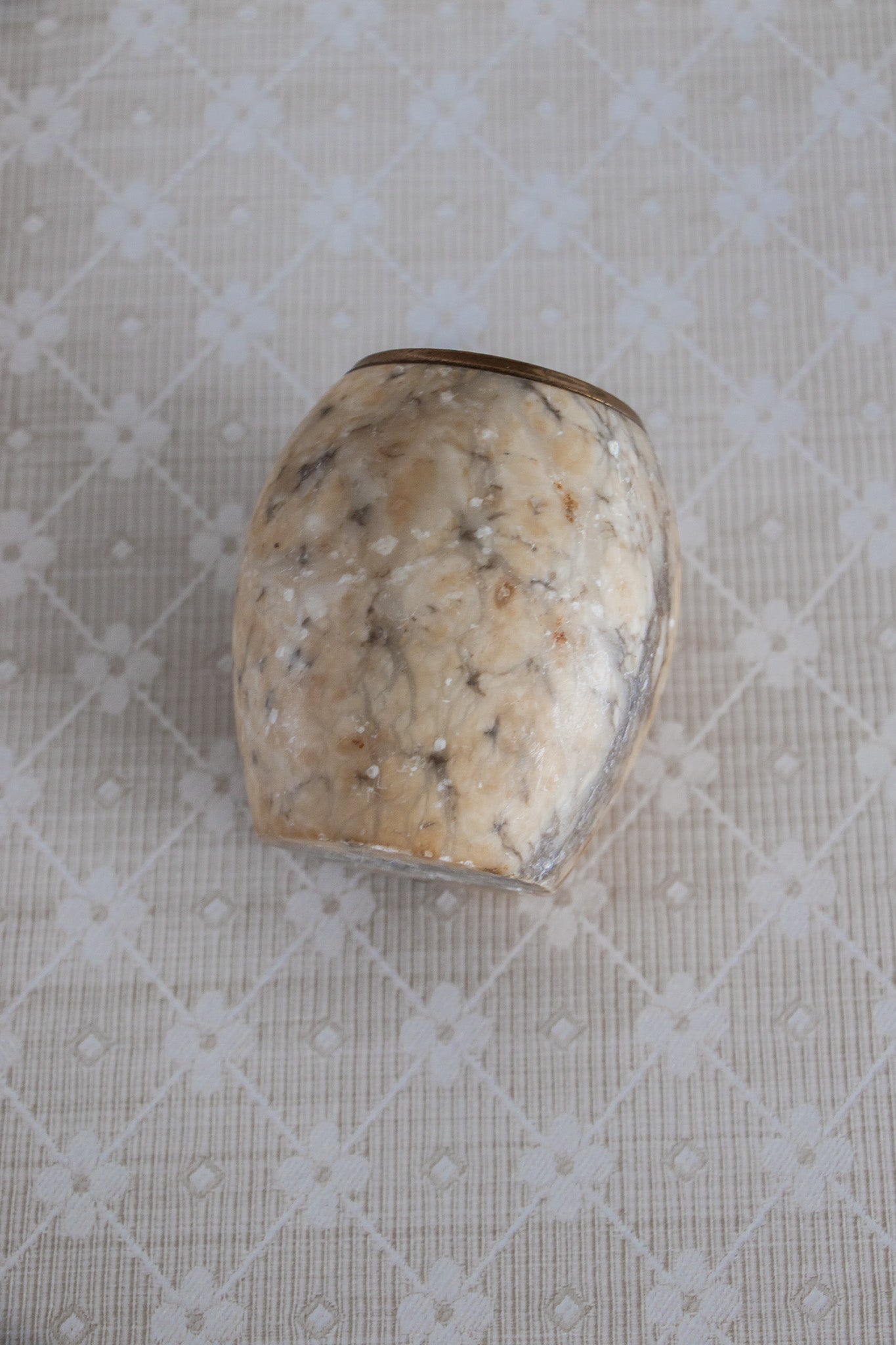 Vintage Alabaster Tea Light Holder/ Match Holder