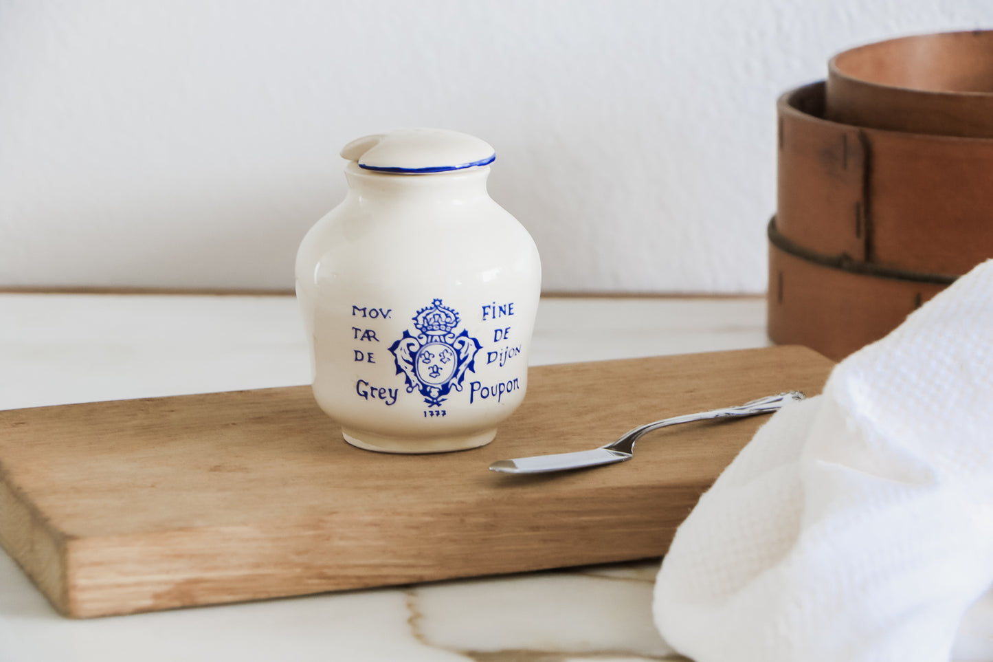 Vintage Fine de Dijon Grey Poupon Mustard Jar