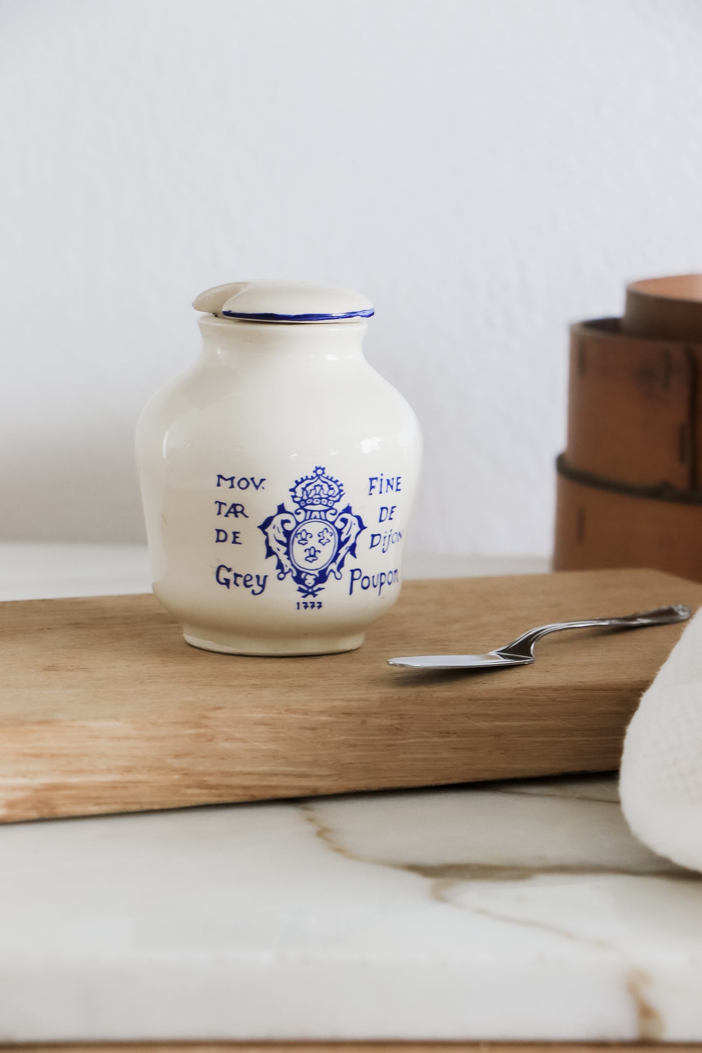 Vintage Fine de Dijon Grey Poupon Mustard Jar