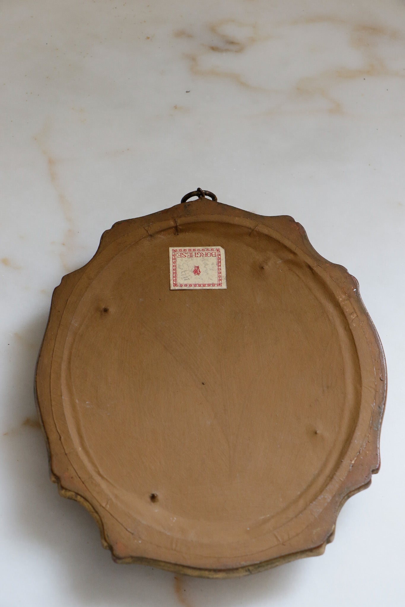 Italian Borghese Gold Gilt Oval Mirror