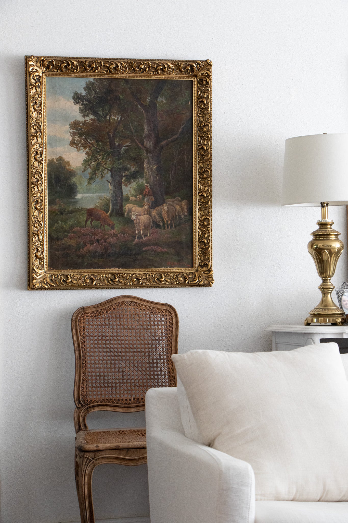 Large Framed Antique Painting