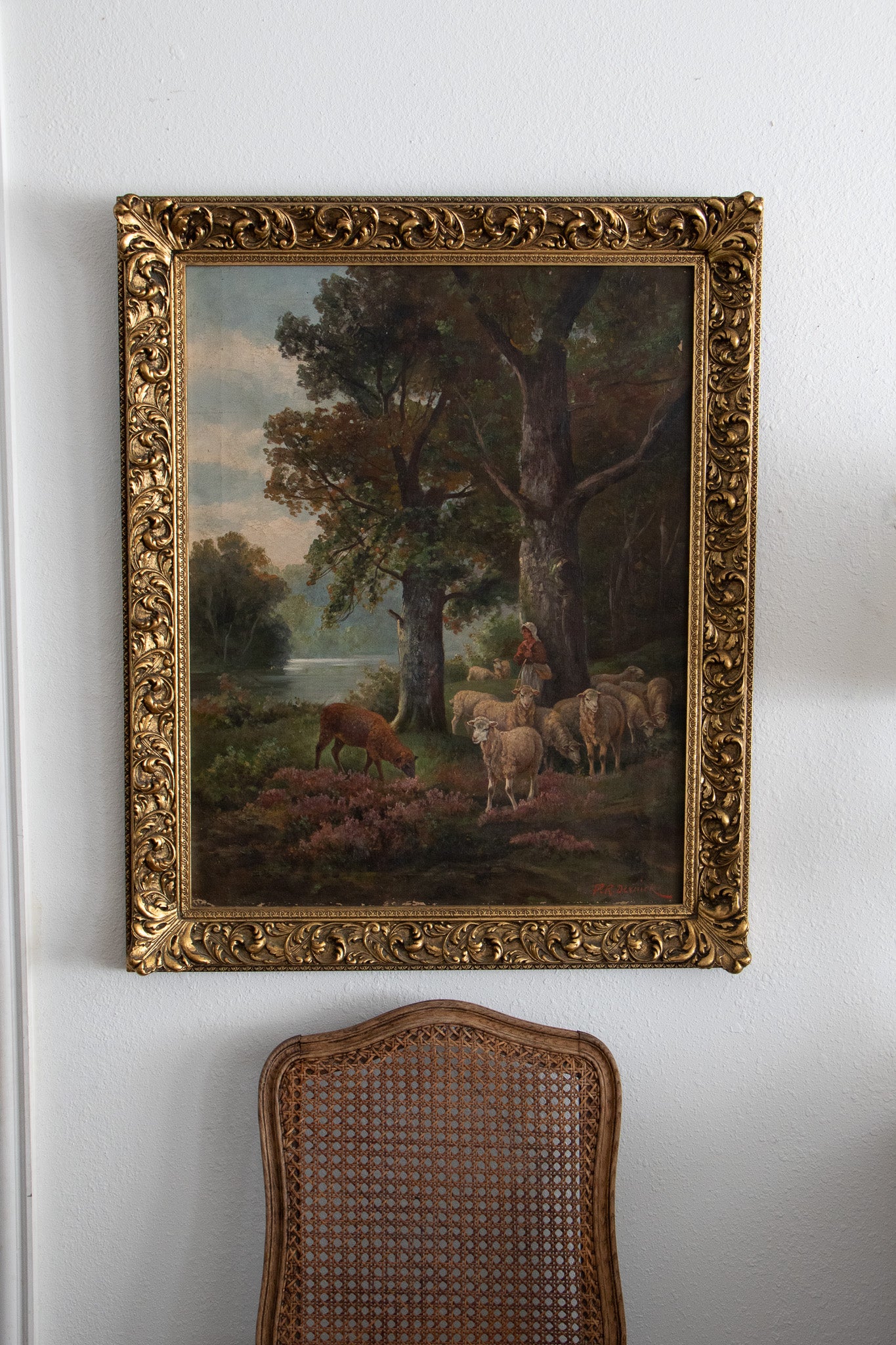Large Framed Antique Painting