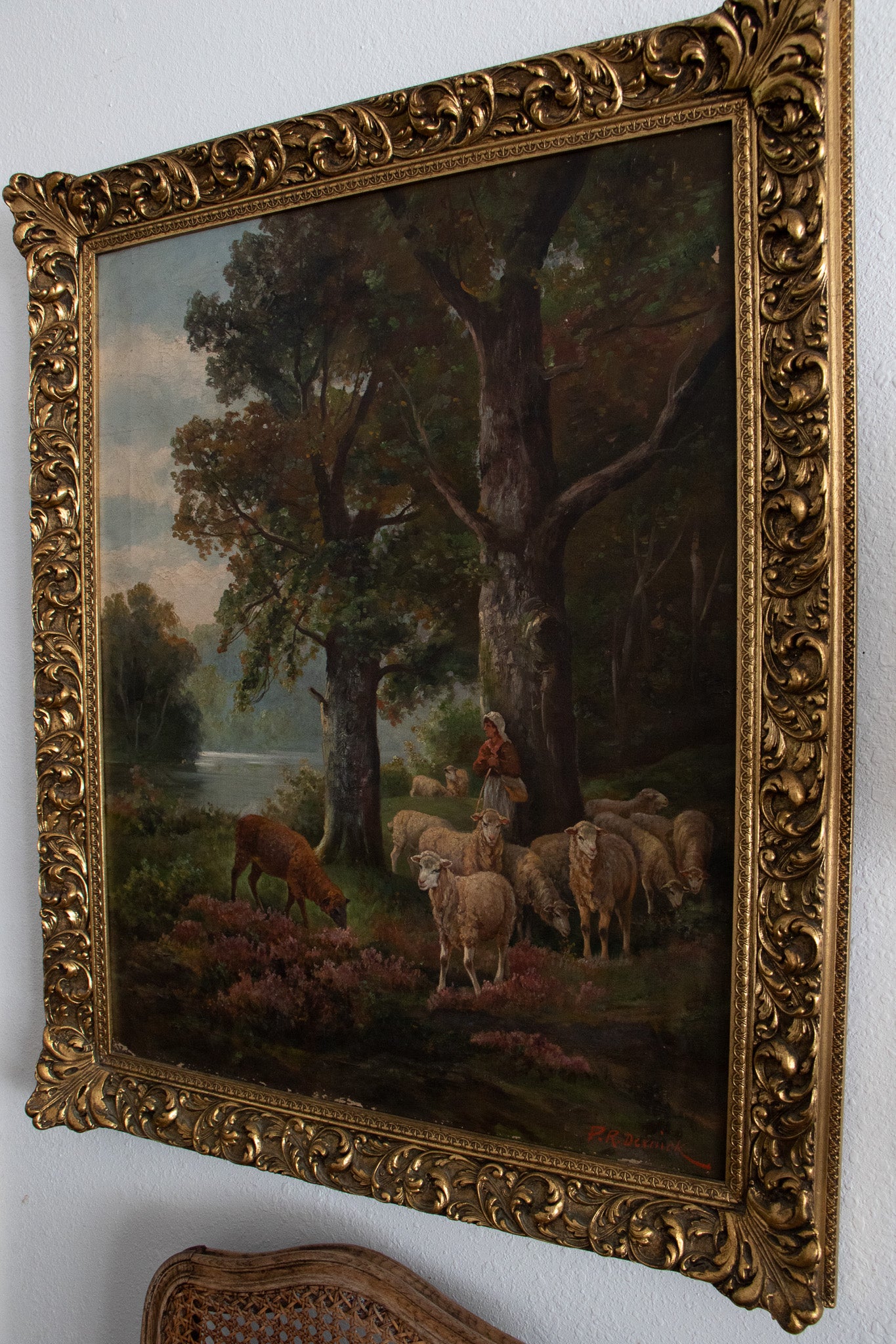 Large Framed Antique Painting