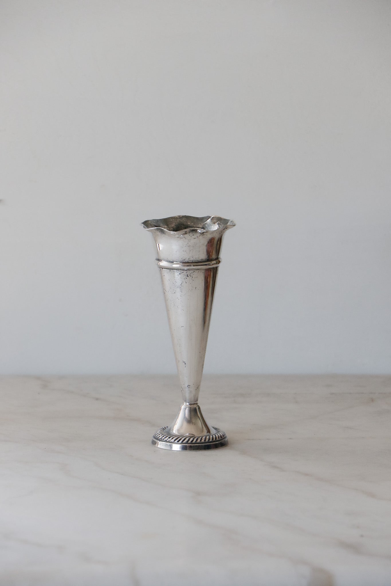 Sterling Silver Trumpet Bud Vase