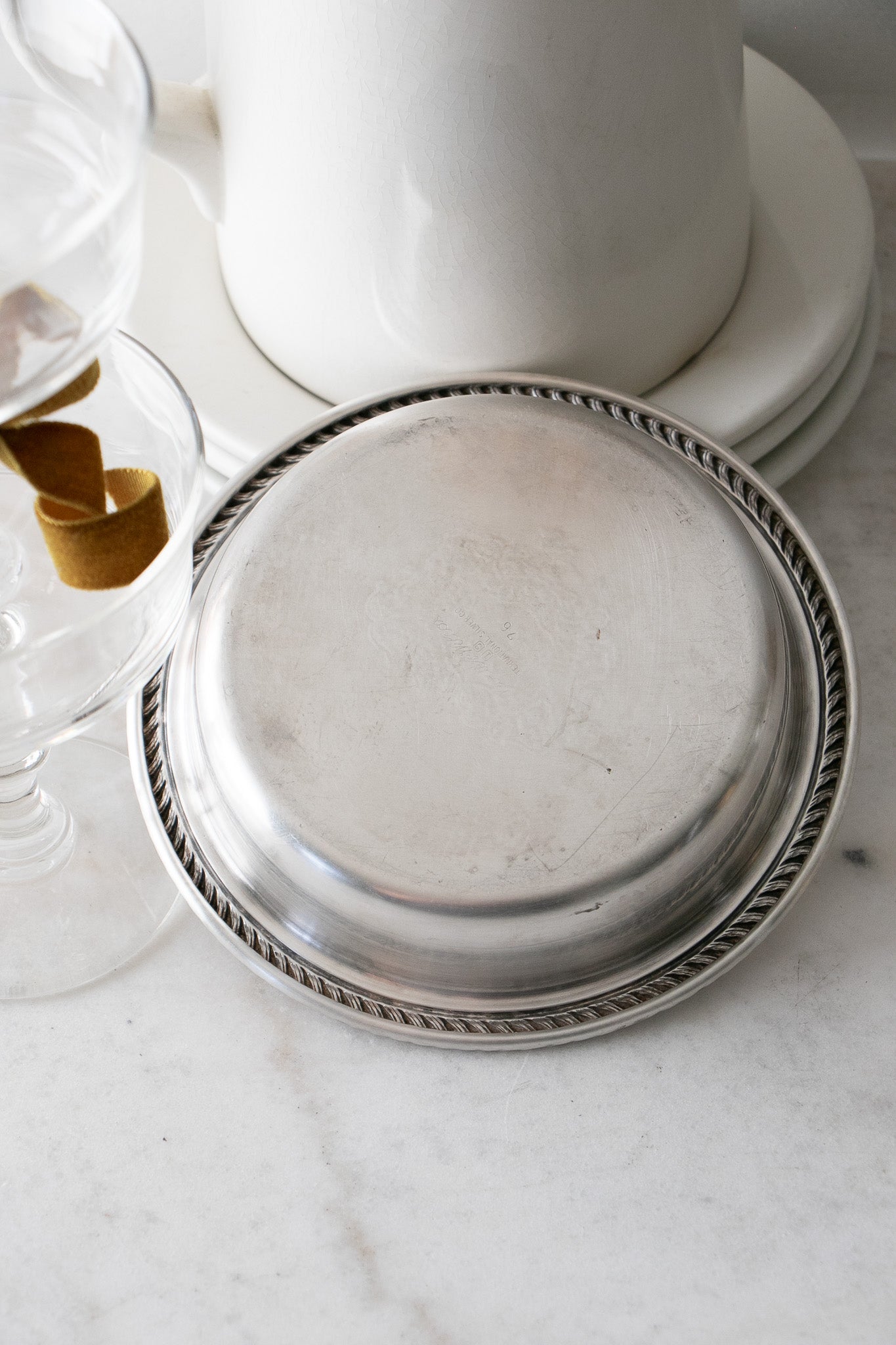 Vintage Silver Plated Wine Bottle Coaster