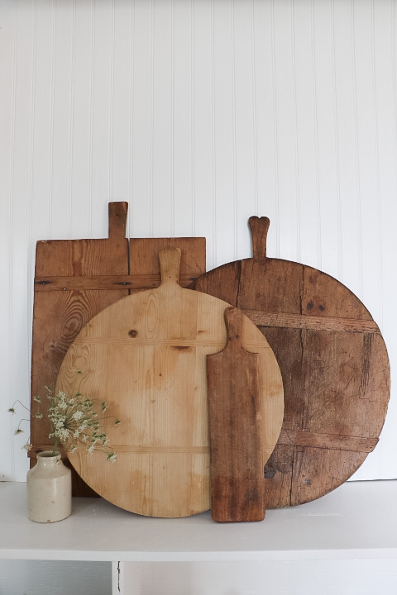 Antique Round Bread Board