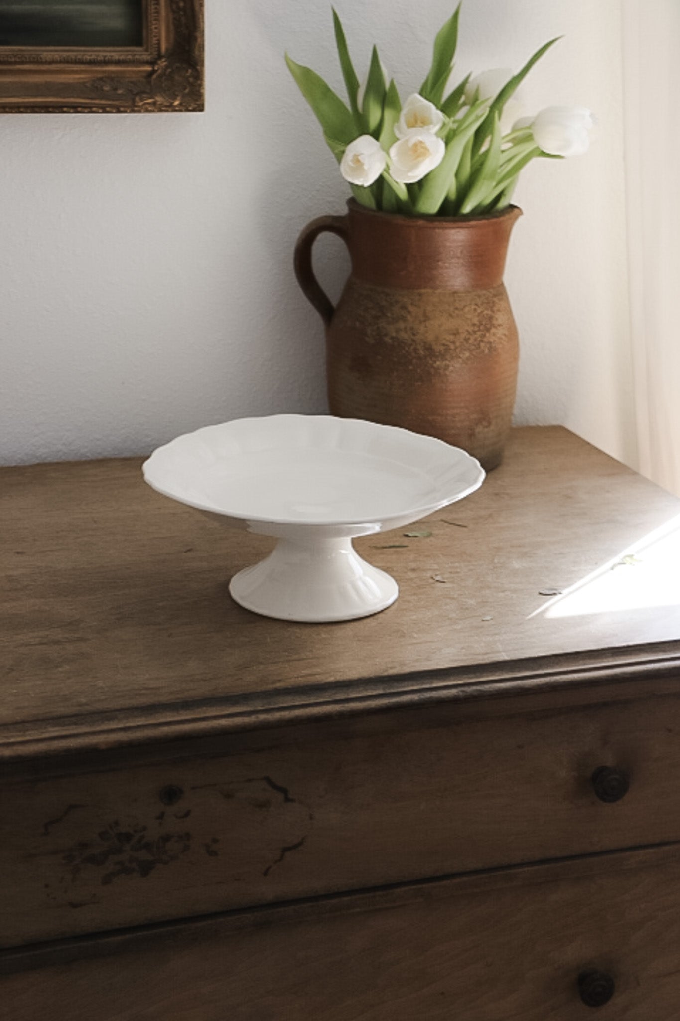 English Vintage Ironstone Cake Stand