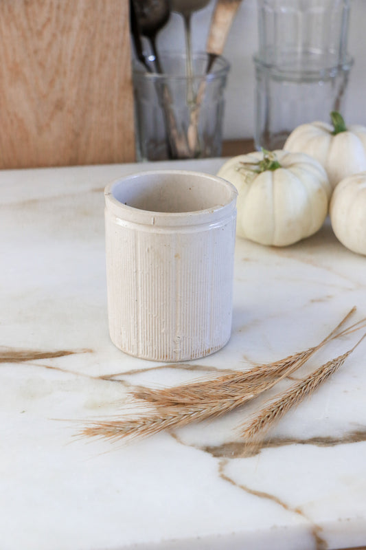 Antique English Stoneware Jam Pot