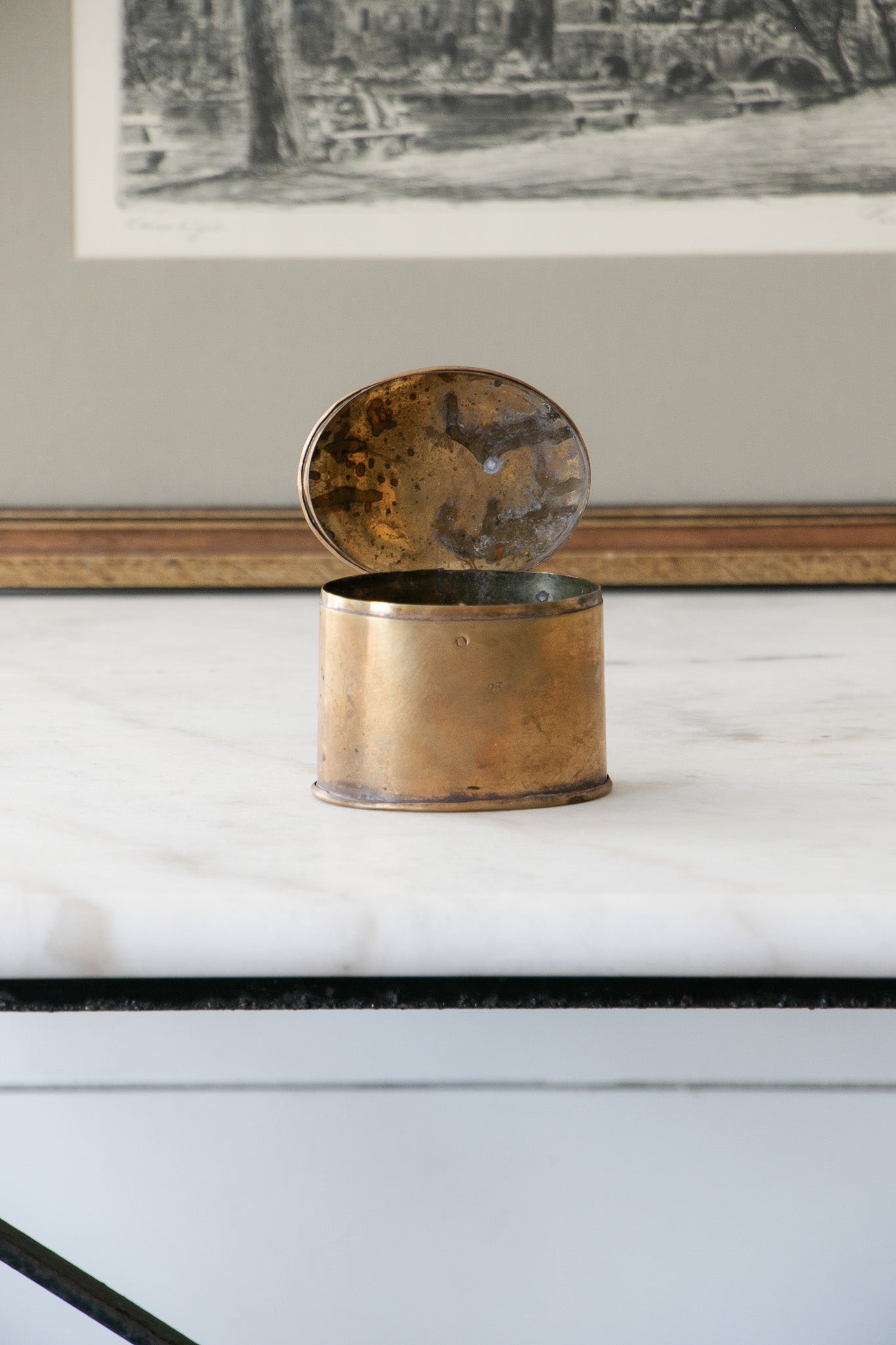 Antique Trench Art Canister