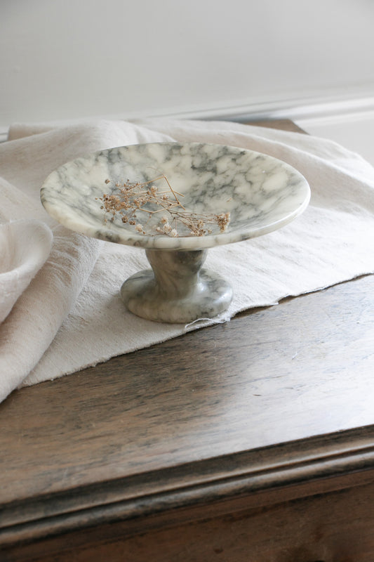 Vintage Italian Alabaster Pedestal Bowl