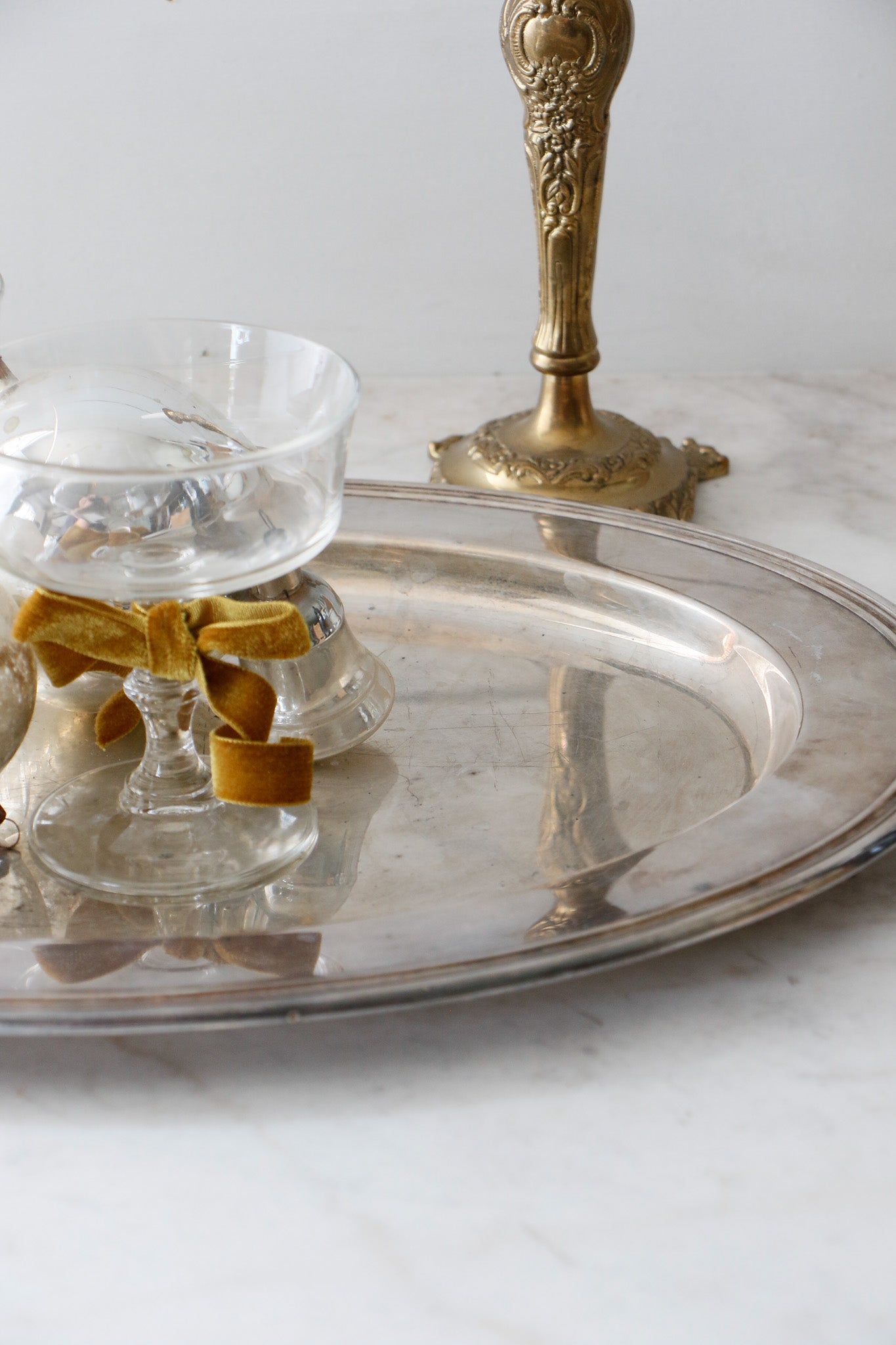 Vintage Silver Plated Serving Tray