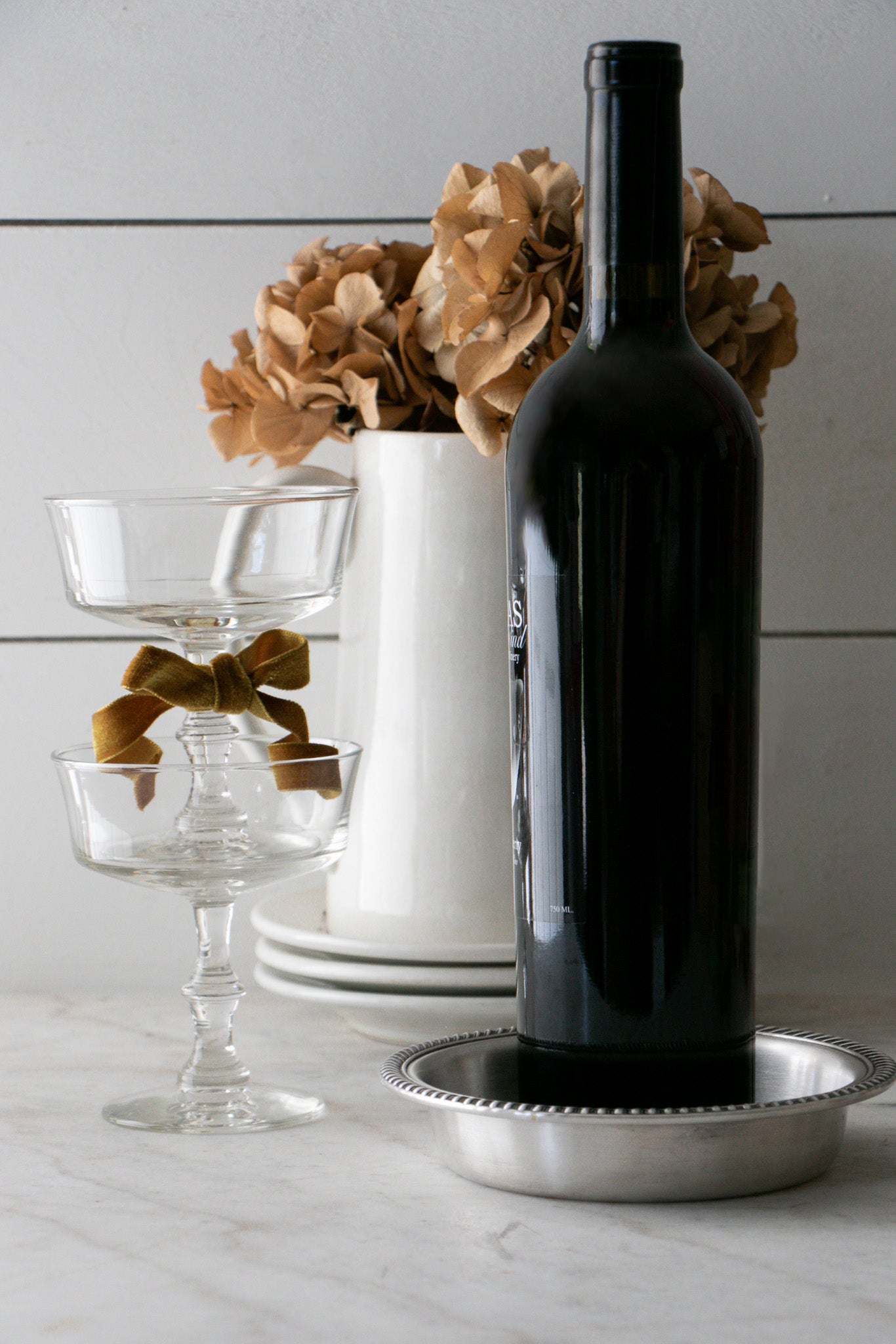 Vintage Silver Plated Wine Bottle Coaster