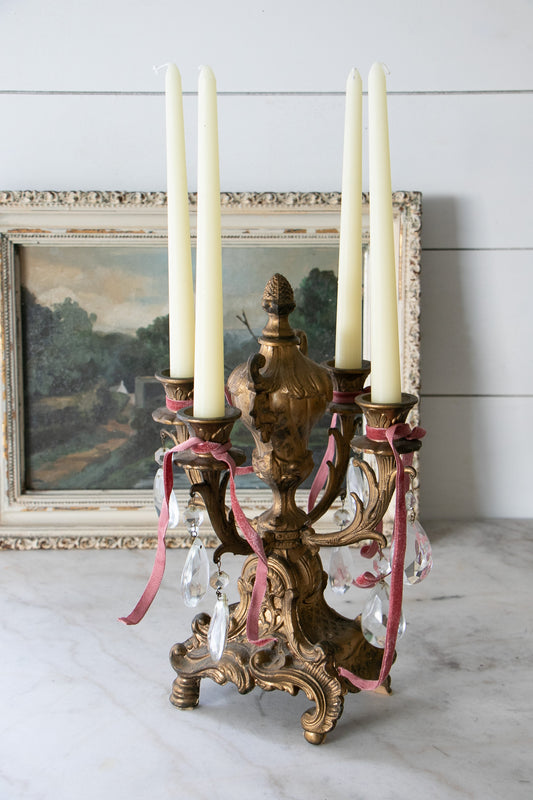 Vintage Ornate Four Arm Candelabra
