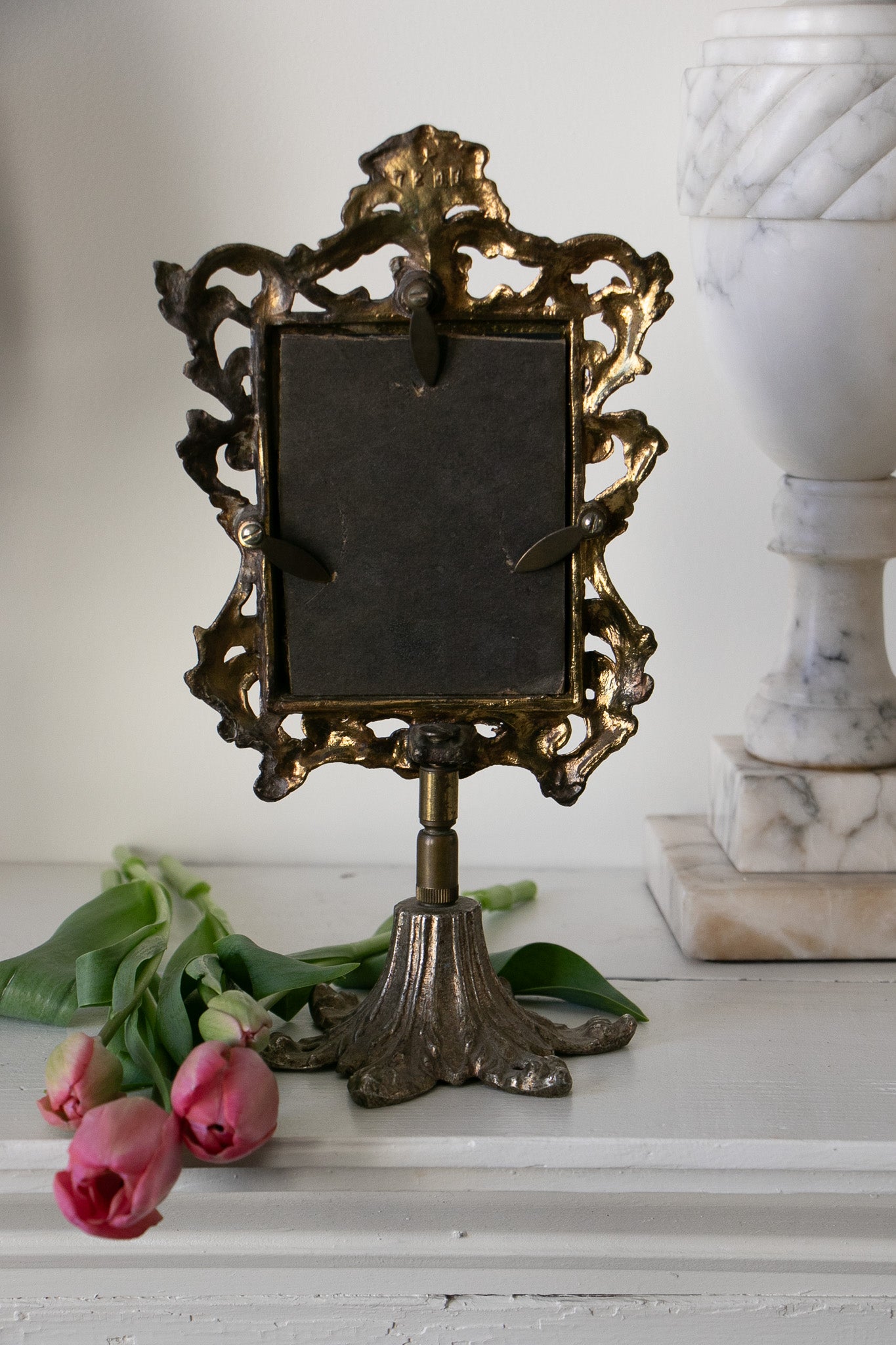 Antique Rococo revival Tabletop Mirror