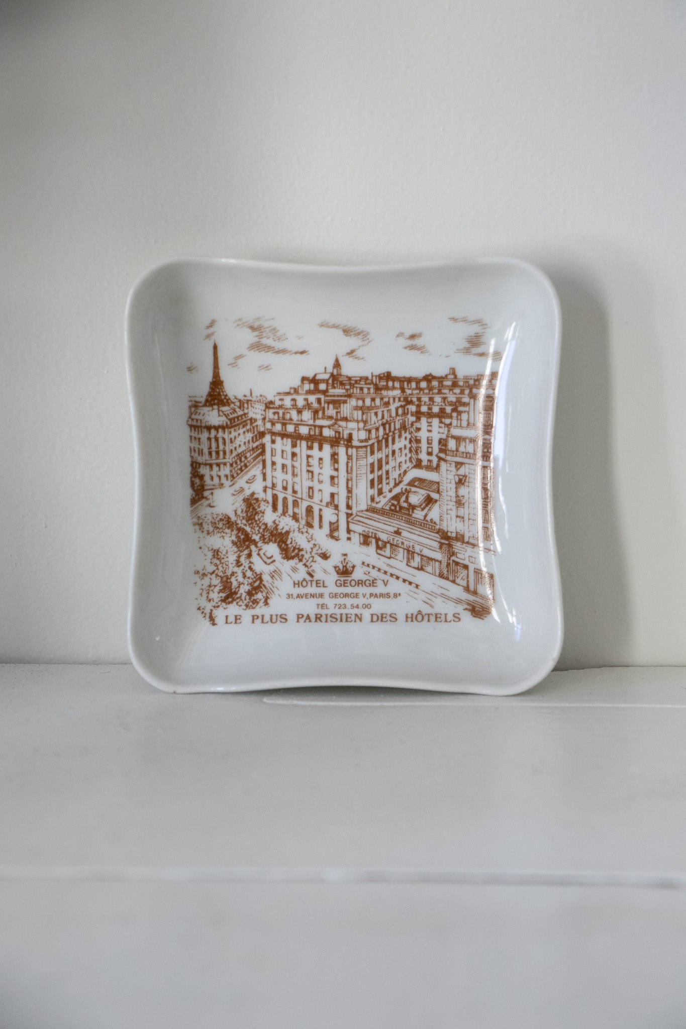 Vintage French Porcelain Trinket Dish/ Ash Tray