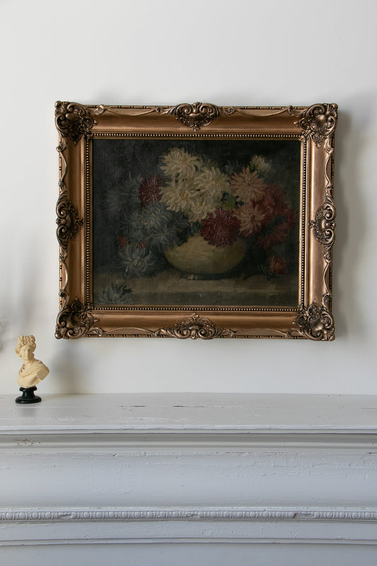 Antique Floral Still Life Painting