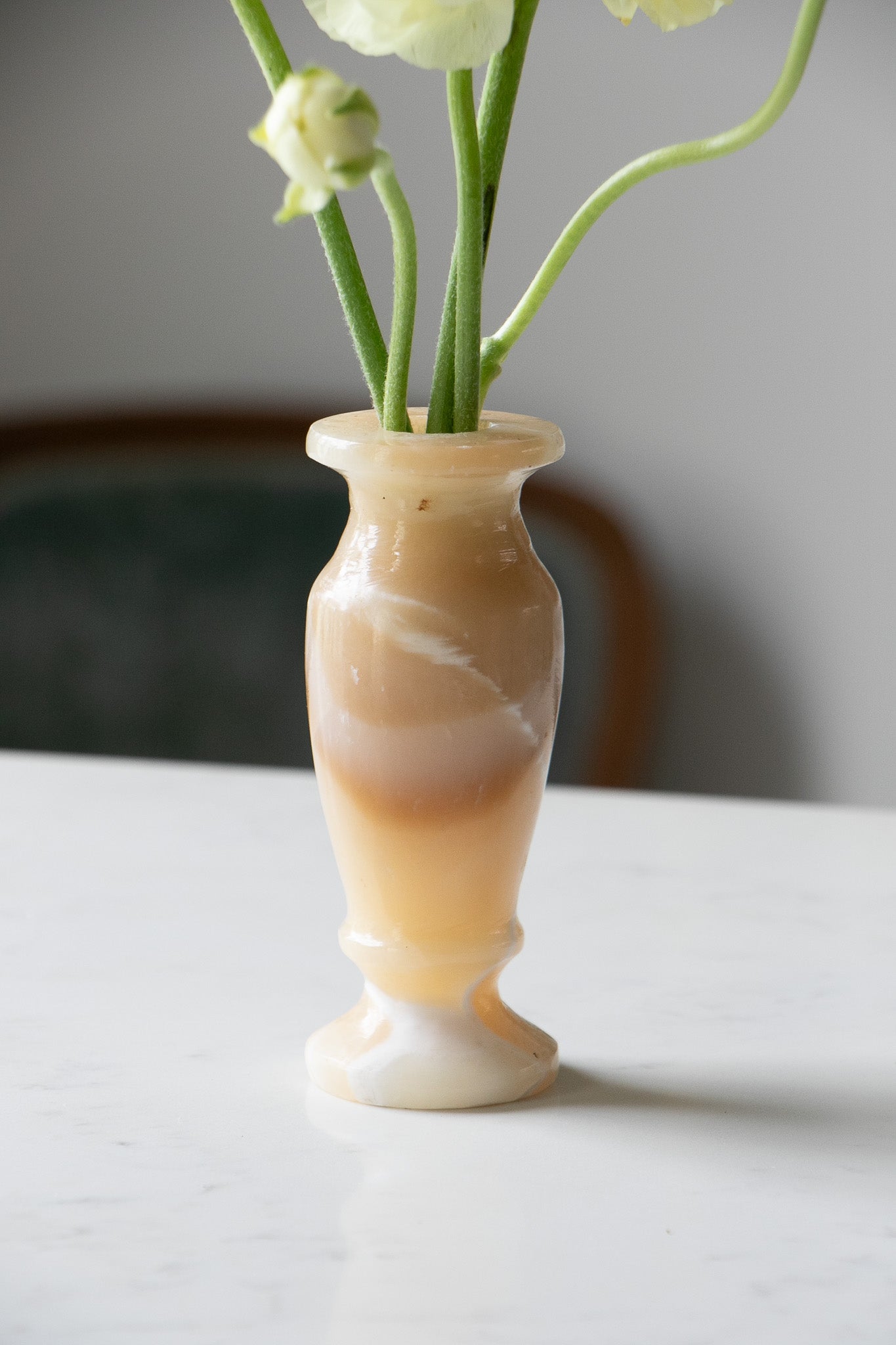 Alabaster Stone Bud Vase