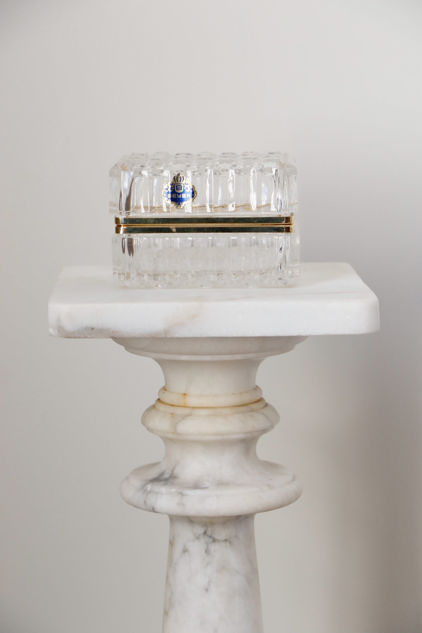 Vintage Beyer Crystal Trinket Box