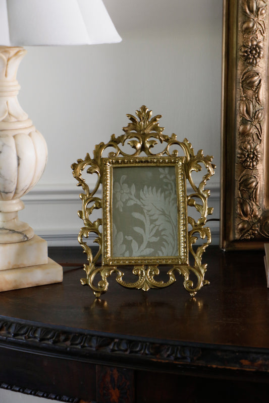 Vintage Ornate Brass Rococo Frame